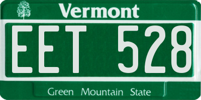 VT license plate EET528