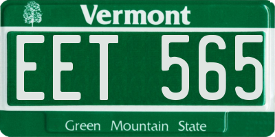 VT license plate EET565