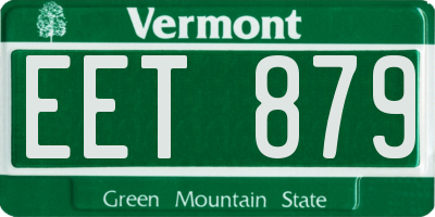 VT license plate EET879