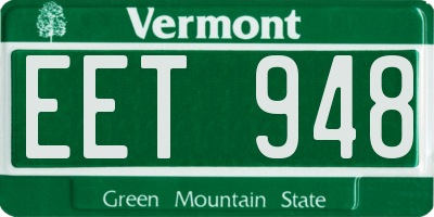 VT license plate EET948