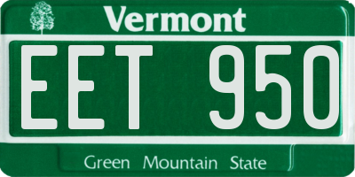 VT license plate EET950