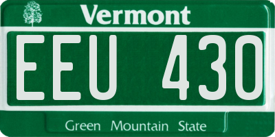 VT license plate EEU430