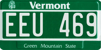 VT license plate EEU469