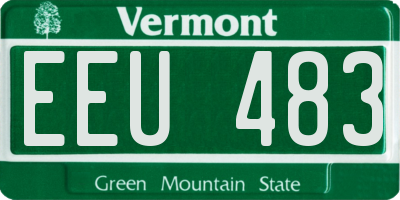 VT license plate EEU483