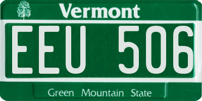 VT license plate EEU506