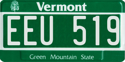VT license plate EEU519
