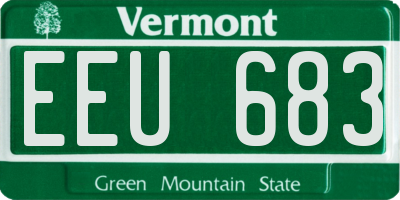 VT license plate EEU683