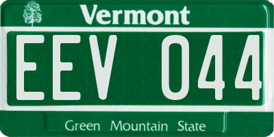 VT license plate EEV044