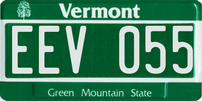 VT license plate EEV055