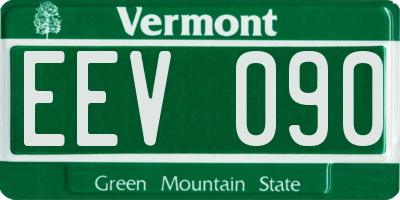 VT license plate EEV090