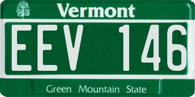 VT license plate EEV146