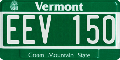 VT license plate EEV150