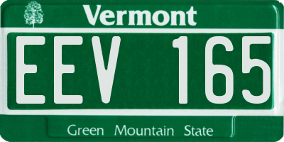 VT license plate EEV165