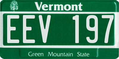 VT license plate EEV197
