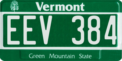 VT license plate EEV384