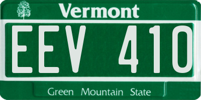 VT license plate EEV410
