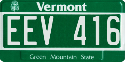 VT license plate EEV416
