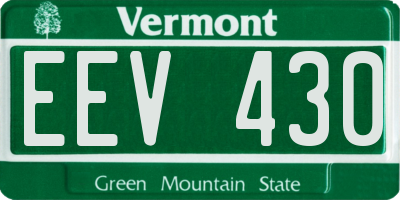 VT license plate EEV430