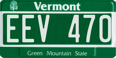 VT license plate EEV470