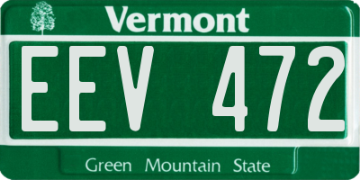 VT license plate EEV472