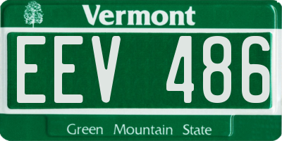 VT license plate EEV486