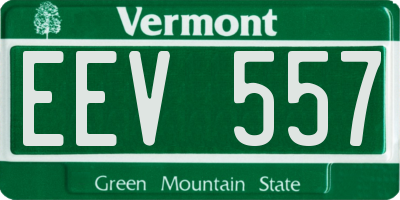 VT license plate EEV557