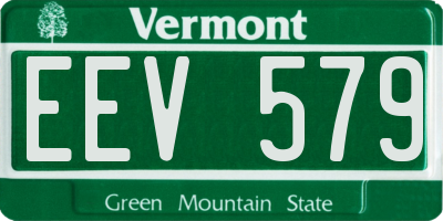 VT license plate EEV579