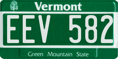 VT license plate EEV582