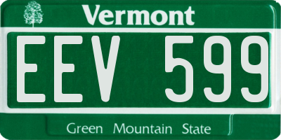 VT license plate EEV599