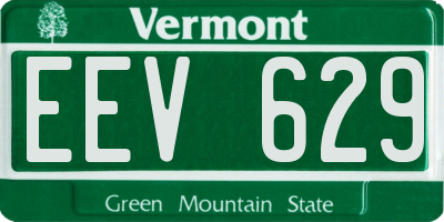 VT license plate EEV629