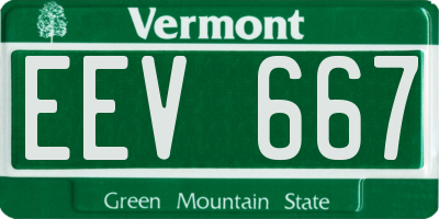 VT license plate EEV667