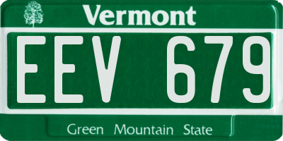 VT license plate EEV679