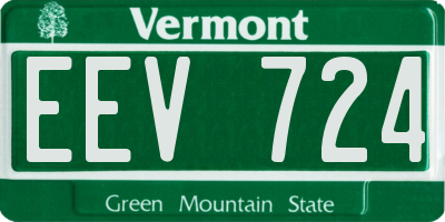 VT license plate EEV724