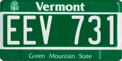 VT license plate EEV731