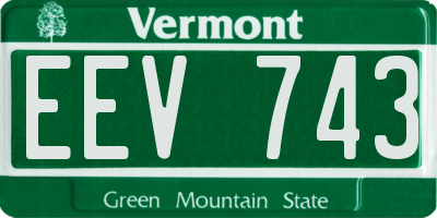 VT license plate EEV743