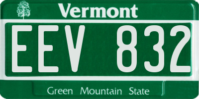 VT license plate EEV832