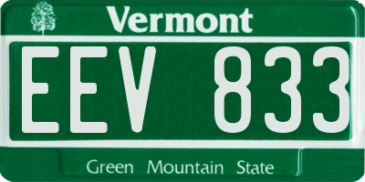 VT license plate EEV833