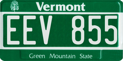 VT license plate EEV855