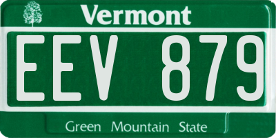 VT license plate EEV879