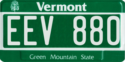 VT license plate EEV880