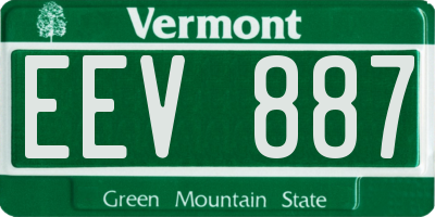 VT license plate EEV887