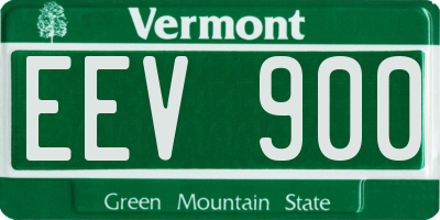 VT license plate EEV900
