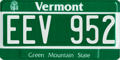 VT license plate EEV952