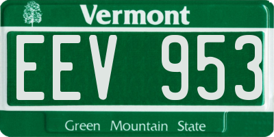 VT license plate EEV953