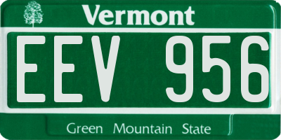 VT license plate EEV956