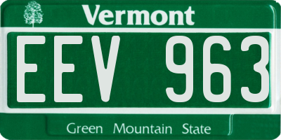 VT license plate EEV963