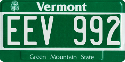VT license plate EEV992