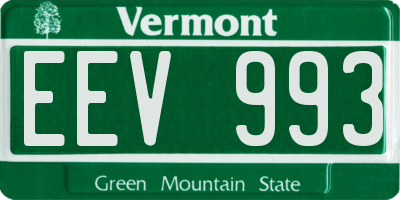 VT license plate EEV993