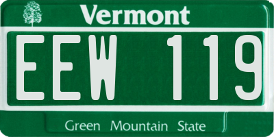VT license plate EEW119