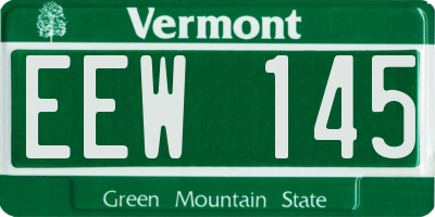 VT license plate EEW145